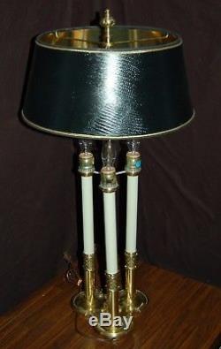 Vintage Stiffel Solid Brass Bouillotte 3 Way Candlestick Desk