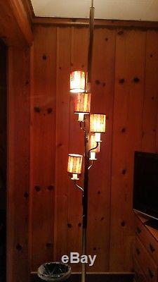 Vintage Tension Pole Floor Lamp 5 Light 60s 70s Mid Century 8