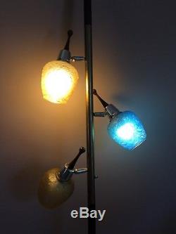 Vtg Rando Danish Modern Tension Pole Floor To Ceiling Lamp Light 3