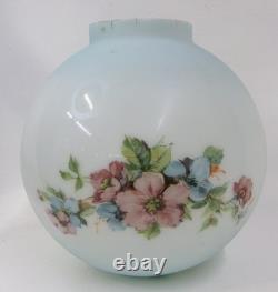 10 Antique Hand Painted Floral Roses Gone with the Wind Milk Glass Lamp Shade