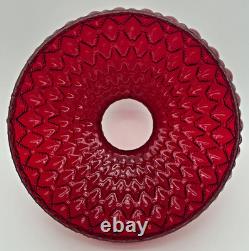 10 Fenton Red Glass Diamond Quilted Lamp Shade Rare Cadmium Glow 10 Fenton Red Glass Diamond Quilted Lamp Shade Rare Cadmium Glow