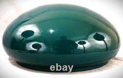 10 Fitter Emerald Green White Cased Dome Glass Short Student Lamp Light Shade