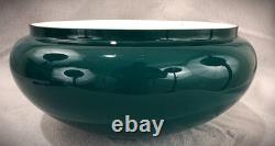 10 Fitter Emerald Green White Cased Dome Glass Short Student Lamp Light Shade