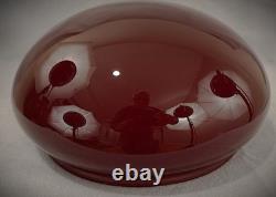 10 Fitter Ruby Red White Cased Dome Glass Short Student Lamp Light Shade