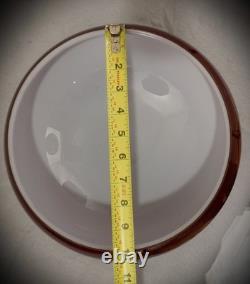 10 Fitter Ruby Red White Cased Dome Glass Short Student Lamp Light Shade