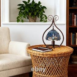 11''Single Head Creative Glass Lamp, Blue Dragonfly Table Lamp, Tiffany New Lamp