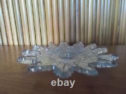 12 Clear GLASS SHADE Starburst / Sunburst / Ice Crystals, 2 1/4 fitter VINTAGE