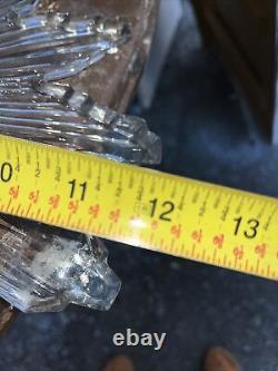 12 DECO GLASS SHADE Starburst / Sunburst / Ice Crystals, 2 1/4 fitter VINTAGE