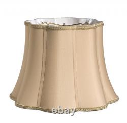 12 Vintage Gold Melon Scallop Shantung Lampshade