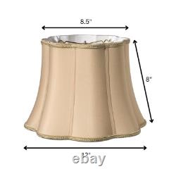 12 Vintage Gold Melon Scallop Shantung Lampshade