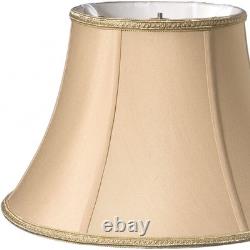 12 Vintage Gold Slanted Bell Shantung Lampshade