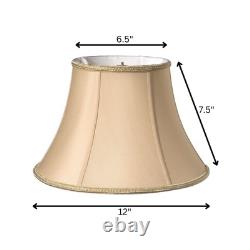 12 Vintage Gold Slanted Bell Shantung Lampshade