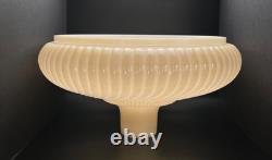 13.75 Embossed Nu-Gold Torchiere Floor Lamp Shade Art Deco Glass 2.75 Fitter