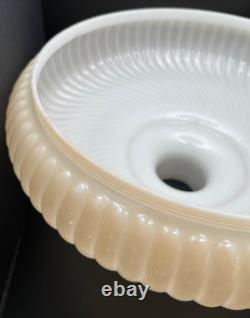 13.75 Embossed Nu-Gold Torchiere Floor Lamp Shade Art Deco Glass 2.75 Fitter