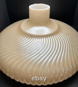 13.75 Embossed Nu-Gold Torchiere Floor Lamp Shade Art Deco Glass 2.75 Fitter