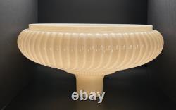 13.75 Embossed Nu-Gold Torchiere Floor Lamp Shade Art Deco Glass 2.75 Fitter