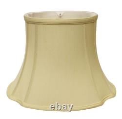 13 Antique White Reversed Oval Monay Shantung Lampshade