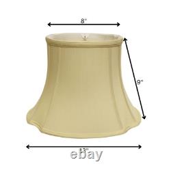 13 Antique White Reversed Oval Monay Shantung Lampshade