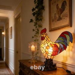 13inch tiffany Rooster Shaped Desk Lamp, Home Decoration Lamp, Bedroom/office Lamp