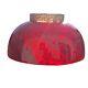 14 Antique Thumbprint Ruby Glass Lamp Shade For Victorian Hanging Lamp