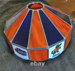 14 FLORIDA GATORS Vintage Stained Glass Tiffany Style Shade Only