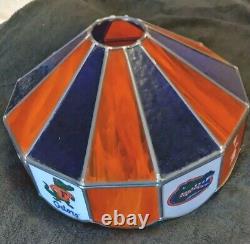 14 FLORIDA GATORS Vintage Stained Glass Tiffany Style Shade Only