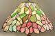 14 Stained Glass Vintage Pink/blue/lilac Spring Flower Table Lamp Shade