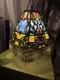 14 Tiffany Style Table Lamp Stained Glass Vtg