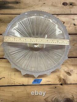 14 Vintage Art Deco Sunflower Light Fixture Ceiling Shade Frosted Glass #4