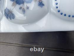 14 Vtg Turquoise Blue Glass Lamp Shade Dome for Hanging Oil Library Victorian