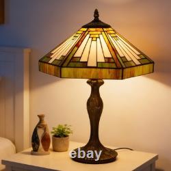 15 In Single Head Retro Book Table Lamp, Polygonal Tiffany Desk Lamp, New Light