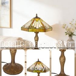 15 In Single Head Retro Book Table Lamp, Polygonal Tiffany Desk Lamp, New Light