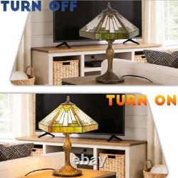 15 In Single Head Retro Book Table Lamp, Polygonal Tiffany Desk Lamp, New Light