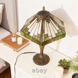 15 In Single Head Retro Book Table Lamp, Polygonal Tiffany Desk Lamp, New Light