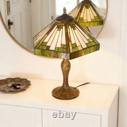 15 In Single Head Retro Book Table Lamp, Polygonal Tiffany Desk Lamp, New Light