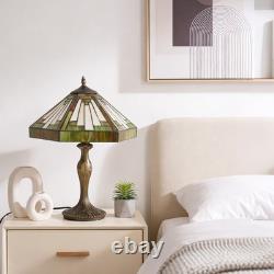 15 In Single Head Retro Book Table Lamp, Polygonal Tiffany Desk Lamp, New Light