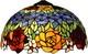 16 Inch Tiffany Style Stained Glass Lamp Shade Replacement Vintage Rose Lampshad