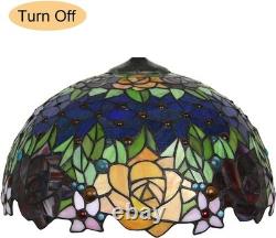16 Inch Tiffany Style Stained Glass Lamp Shade Replacement Vintage Rose Lampshad
