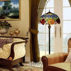 16 Inch Tiffany Style Stained Glass Lamp Shade Replacement Vintage Rose Lampshad