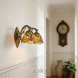 16''Retro Lighting, Double Headed Orange Dragonfly Wall Light, Mirror Headlights