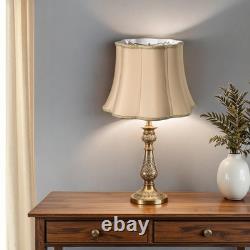 16 Vintage Gold Melon Scallop Shantung Lampshade