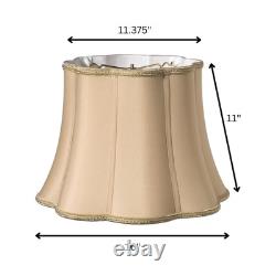 16 Vintage Gold Melon Scallop Shantung Lampshade