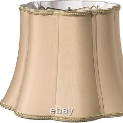 16 Vintage Gold Melon Scallop Shantung Lampshade