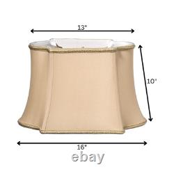 16 Vintage Gold Premium Oblong Shantung Lampshade