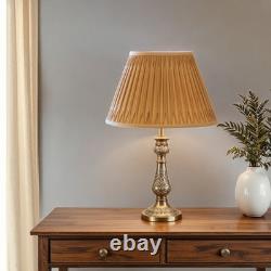 16 Vintage Gold Slanted Bell Smocked Shantung Lampshade
