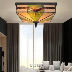 16 Vintage Tiffany Ceiling Lights Handmade Stained Glass Ceiling Light Fixtures