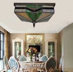 16 Vintage Tiffany Ceiling Lights Handmade Stained Glass Ceiling Light Fixtures