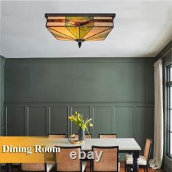 16 Vintage Tiffany Ceiling Lights Handmade Stained Glass Ceiling Light Fixtures
