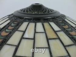 16 Vtg SIGNED Dale TIFFANY Stained Slag Glass Lamp Shade