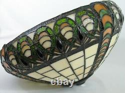 16 Vtg SIGNED Dale TIFFANY Stained Slag Glass Lamp Shade